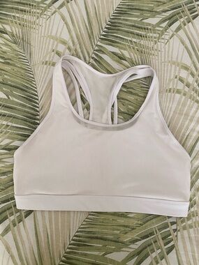 Fabletics White Racerback Sports Bra